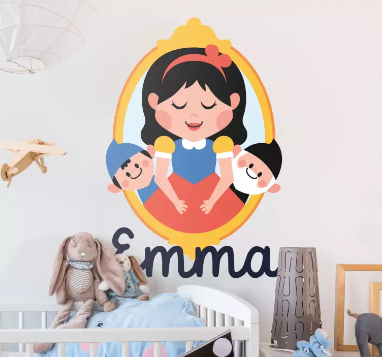 Snow White Portrait Children's Sticker - TenStickers
