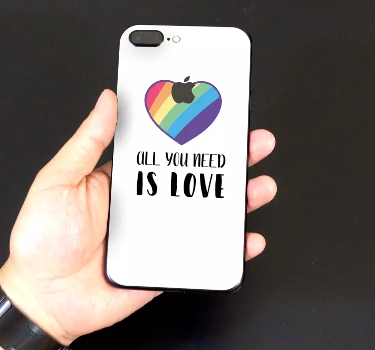Social lgbt love symbol iPhone sticker - TenStickers