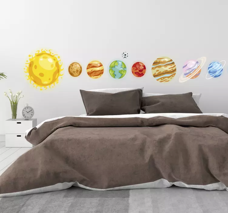 Solar System all the Planets travel stickers - TenStickers