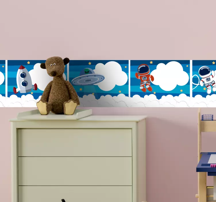 Space Border Wall Sticker - TenStickers