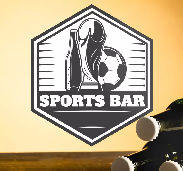 Sports bar and beer football wall sticker - TenStickers