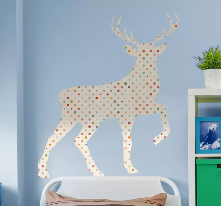 Spotted Stag animal wall decal - TenStickers