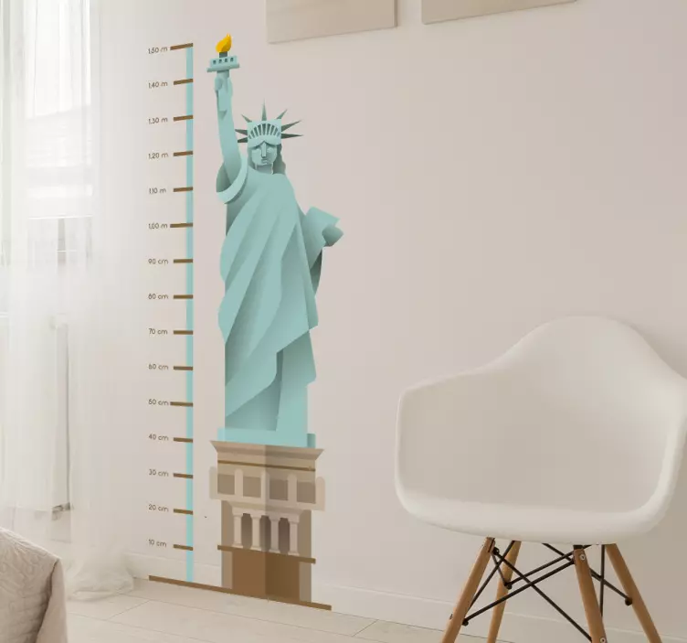 Statue of liberty height chart - TenStickers