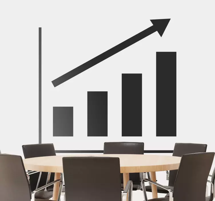 Stocks Line Graph Wall Sticker - TenStickers