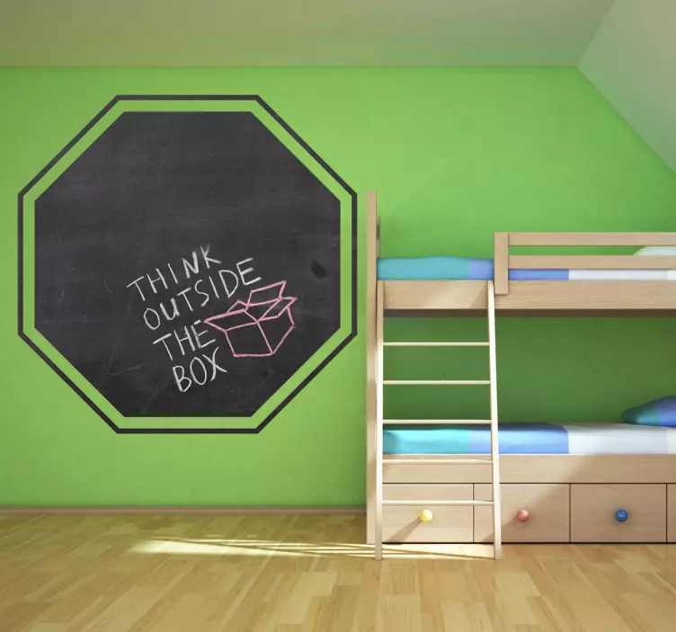 Stop Sign Blackboard Sticker - TenStickers