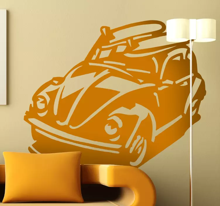 Surfer Beetle Wall Sticker - TenStickers