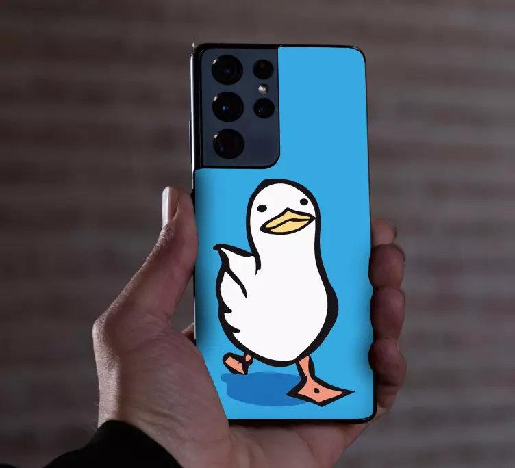 Swaggy walking duck iPhone decal - TenStickers