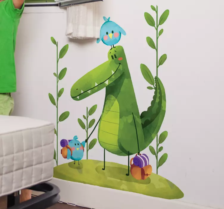 Swamp friends illustration sticker - TenStickers