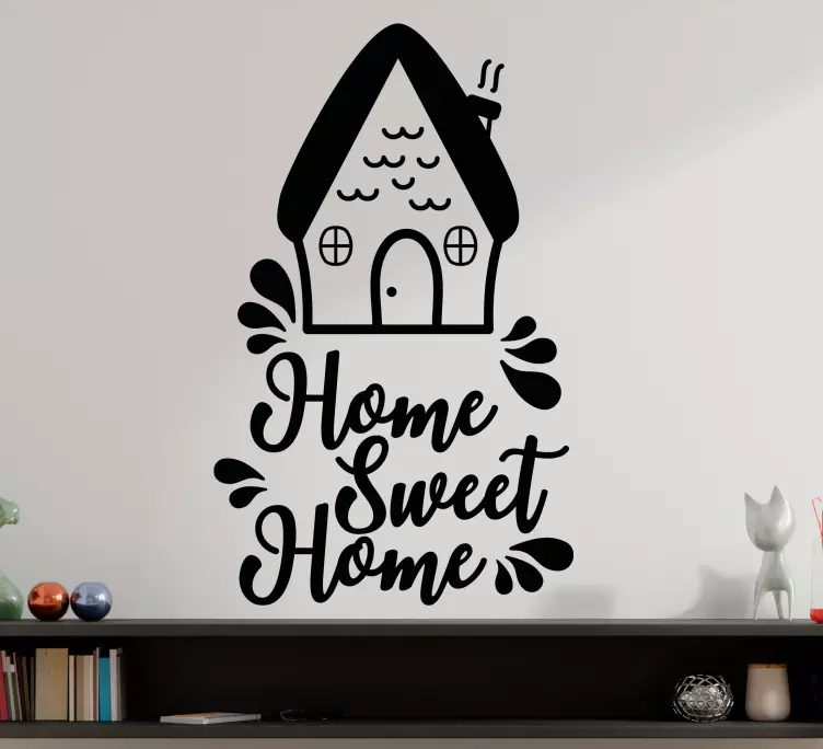 Sweet home cute design wall sticker - TenStickers