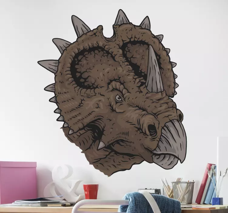 t-rex hunter's trophy dinosaur wall sticker - TenStickers