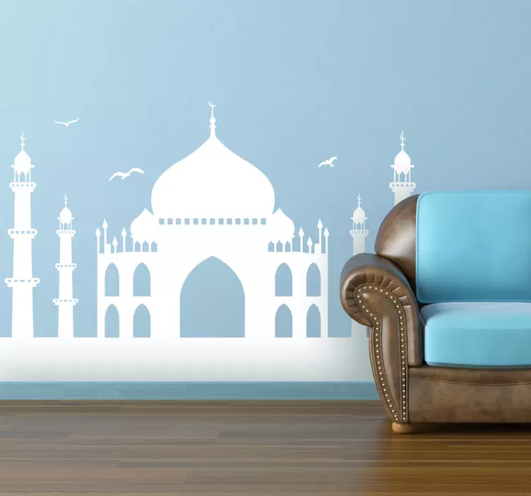Taj Mahal Travel Sticker - TenStickers