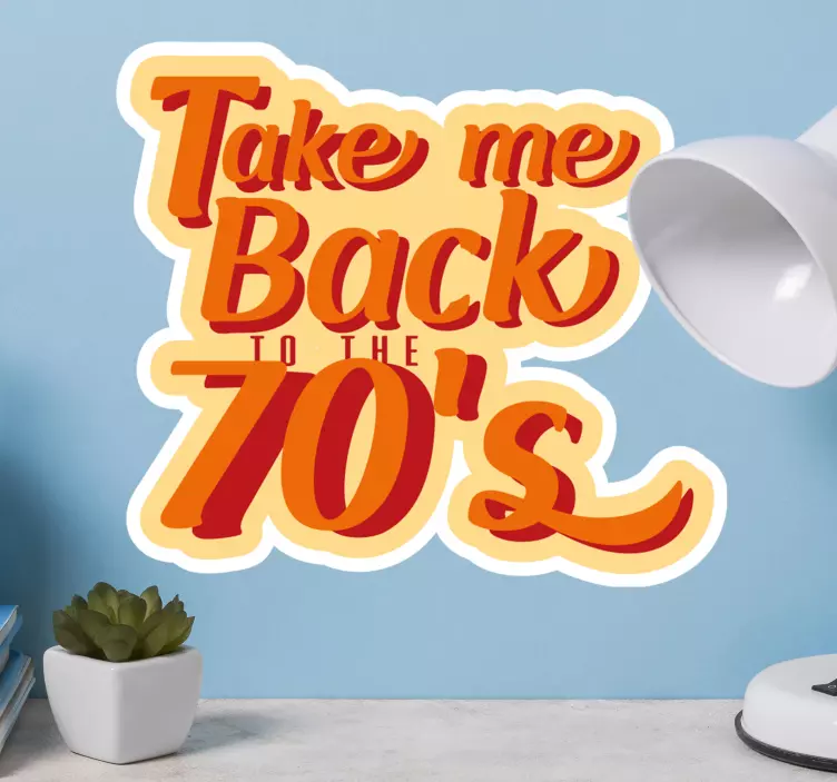 Take me back to the 70's vintage sticker - TenStickers