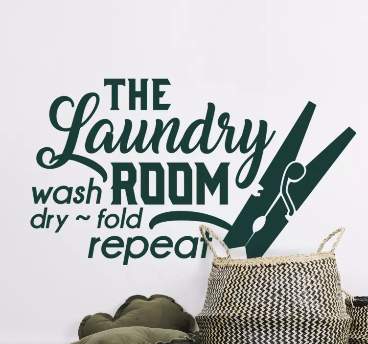 The laundry Room wall  home text wall sticker - TenStickers
