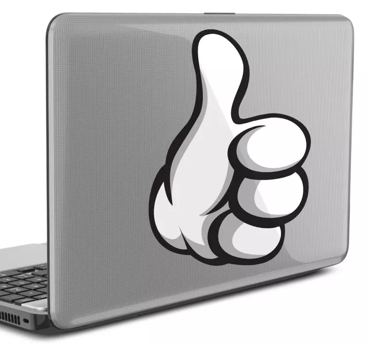 Thumbs Up Laptop Sticker - TenStickers