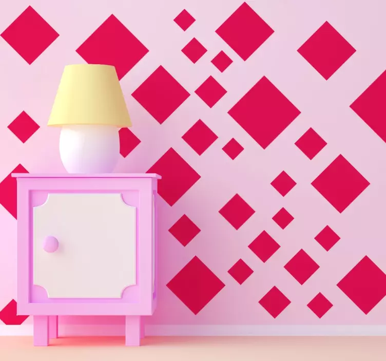 Tilted Squares Sticker - TenStickers