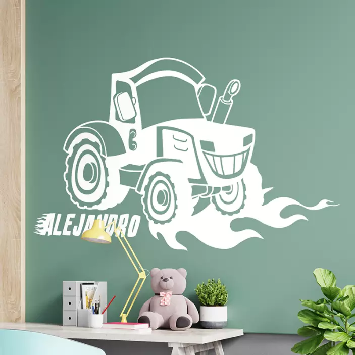 Tractor Zetor Personalizable stickers for kid - TenStickers