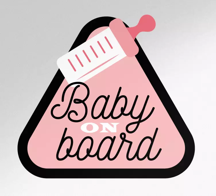 Traffic signs baby girl baby on board decal - TenStickers