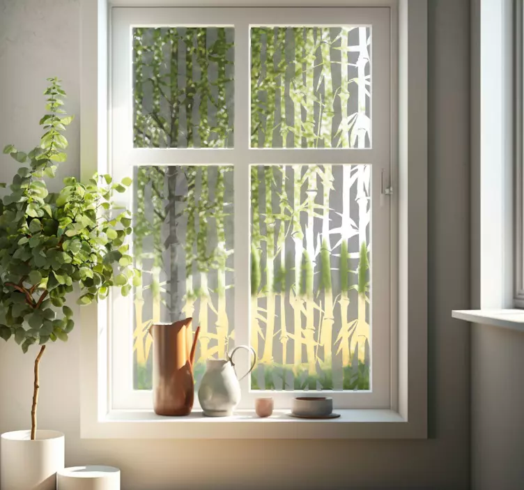 Translucent Bamboo window decal - TenStickers