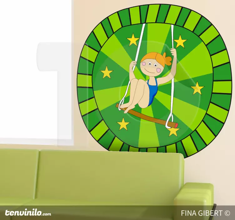 Trapeze Artist Decorative Decal - TenStickers