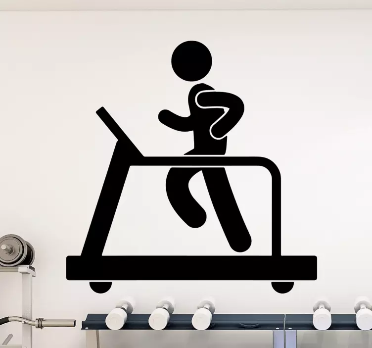 Treadmill Fitness people sticker - TenStickers