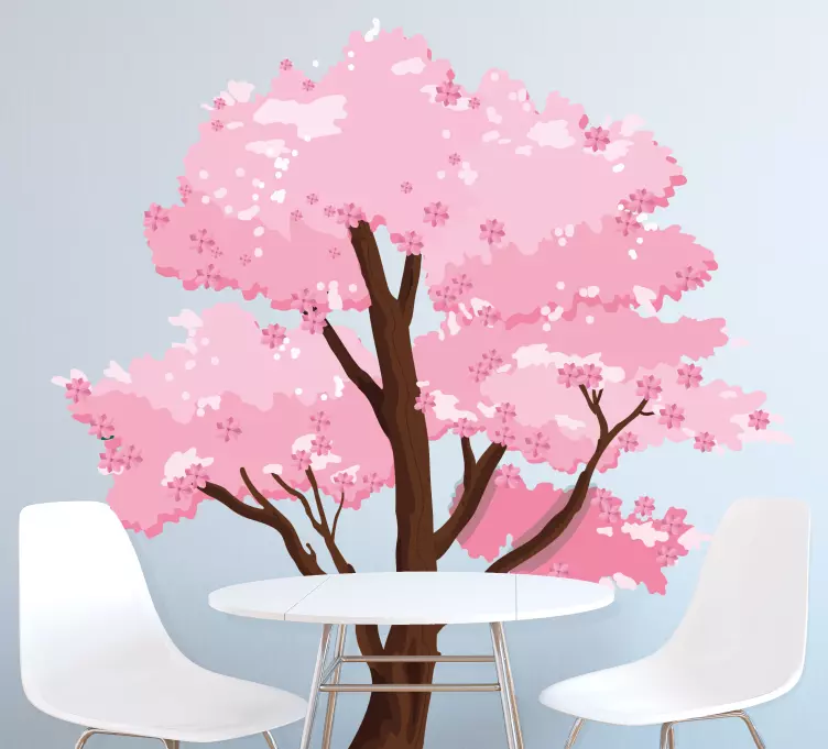 Tree cherry blossoms stickers for dining room - TenStickers
