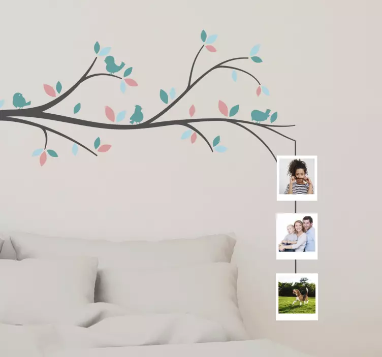 tree with customisable photos tree wall sticker - TenStickers