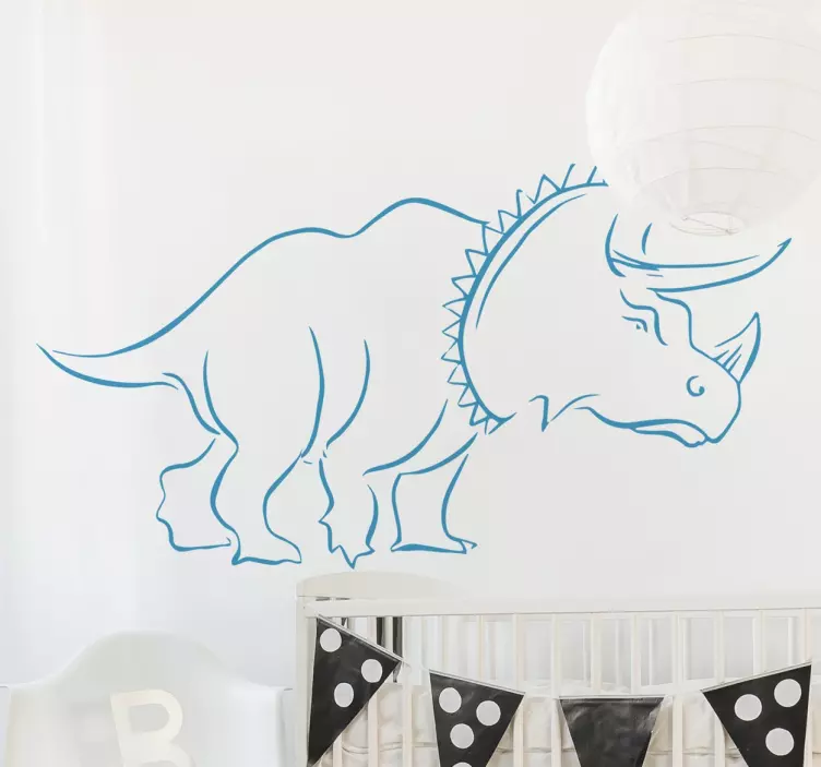 Triceratops dinosaur wall sticker - TenStickers