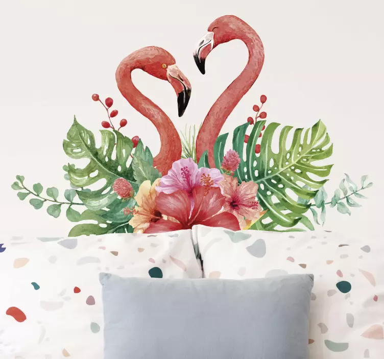 Tropical flamingos Living Room Wall Decor - TenStickers