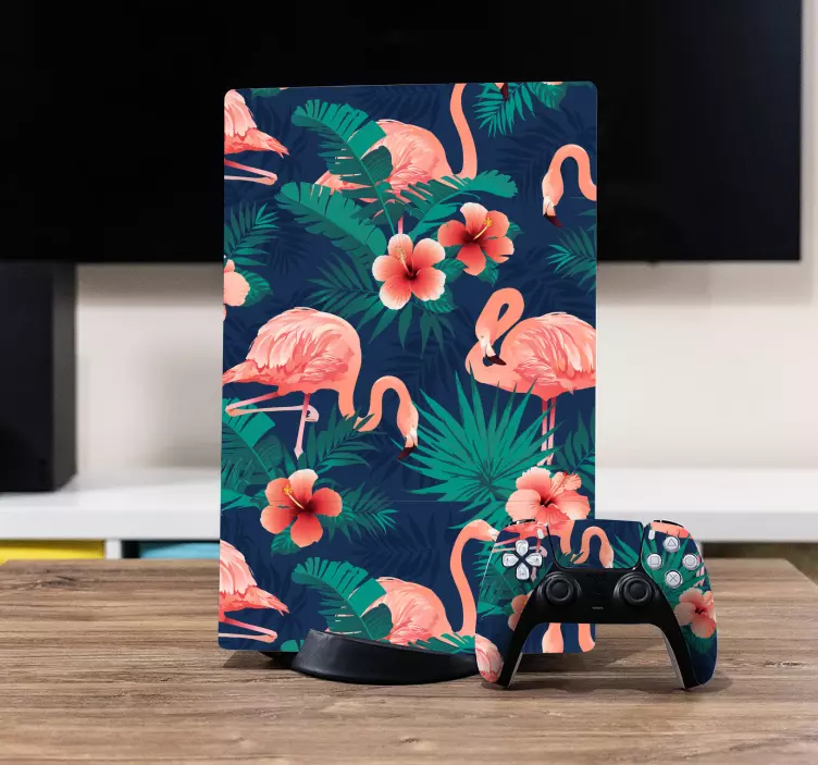 Tropical forest PS5 sticker - TenStickers