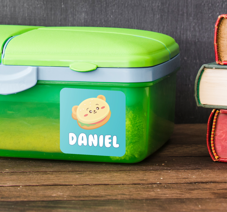 tupper name tag customisable sticker - TenStickers