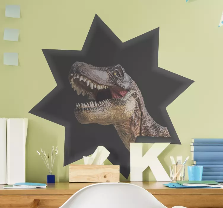 Tyrannosaurus Rex Head dinosaur wall sticker - TenStickers