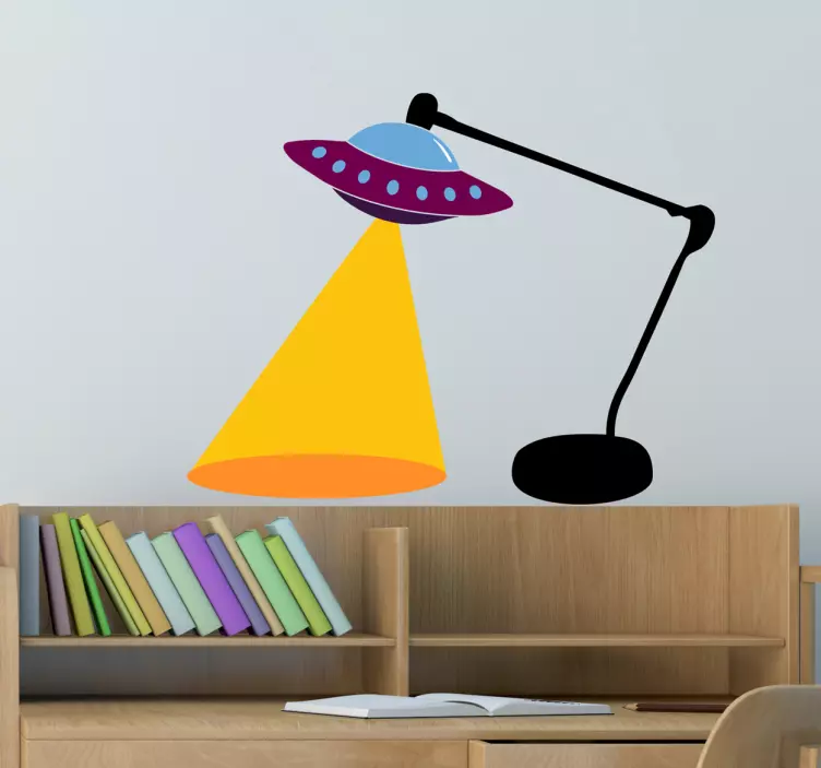 UFO Lamp Wall Sticker - TenStickers