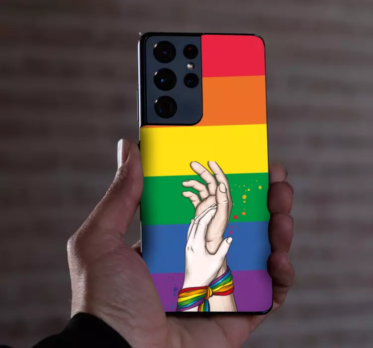 Unity hands pride Samsung stickers - TenStickers