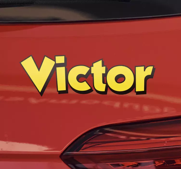 Valentino letters car sticker - TenStickers