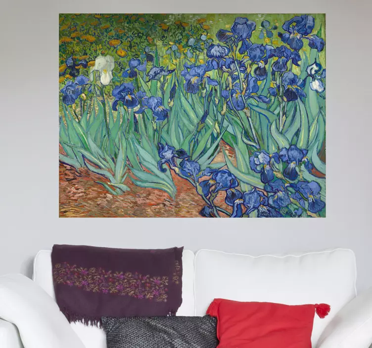 Van Gogh Flowers Wall Art Sticker - TenStickers