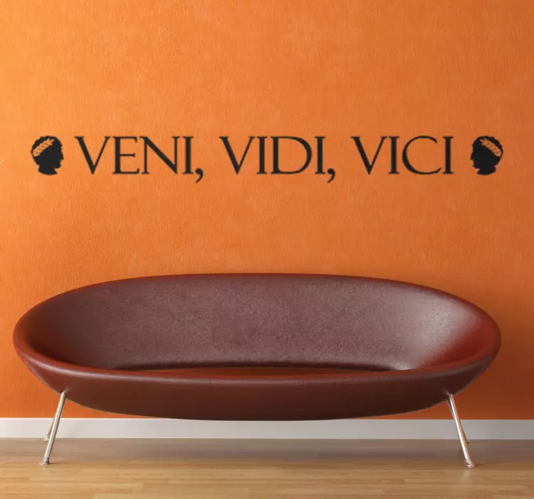 Veni vidi vici quote sticker - TenStickers