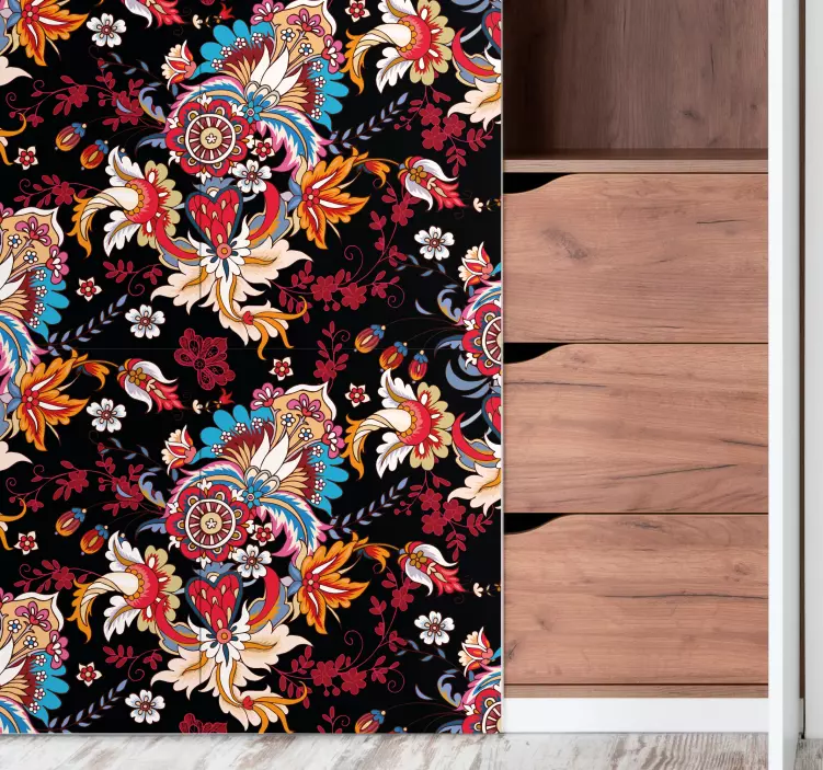 Vibrant Botanical Motif decoration wall sticker - TenStickers