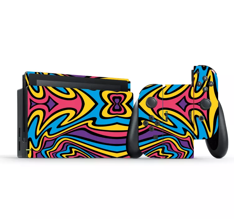 Vibrant colorful design nintendo sticker - TenStickers