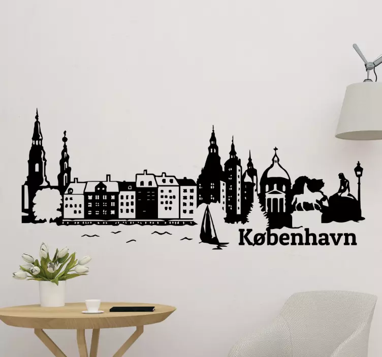 Vinilo skyline Copenhagen wall sticker - TenStickers