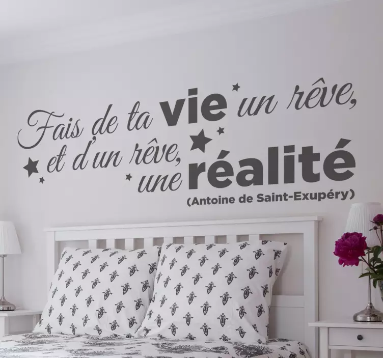 vinilo vie realite exupery FR wall sticker - TenStickers