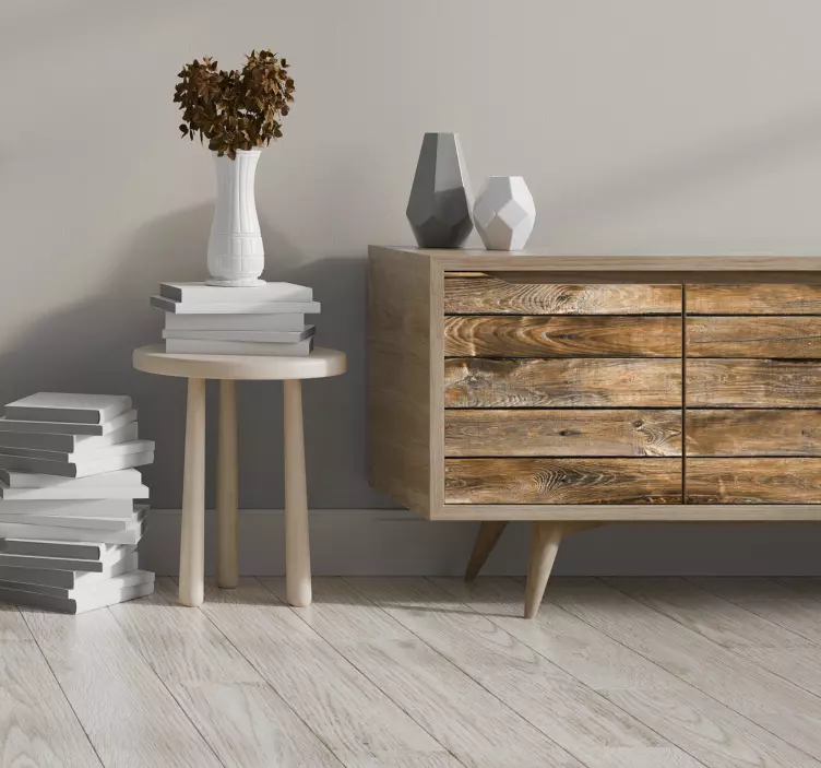 Vintage wood pattern furniture sticker - TenStickers