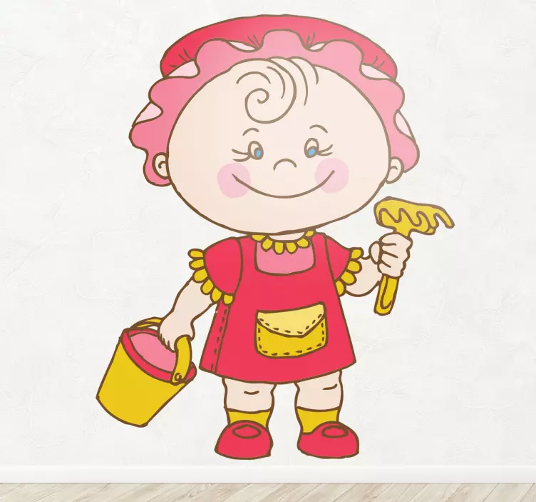 Vinyl Beach Baby Wall Sticker - TenStickers