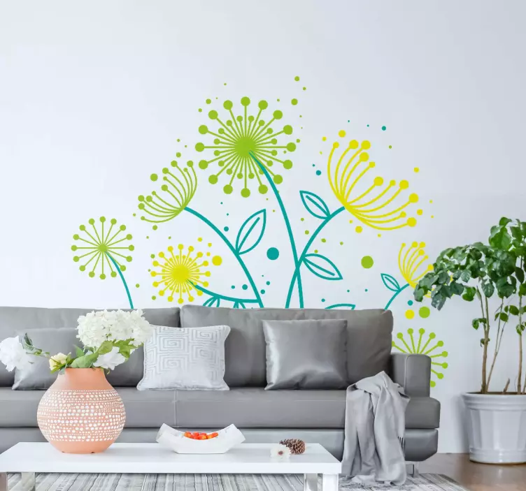 Wall sticker floral sprout design - TenStickers