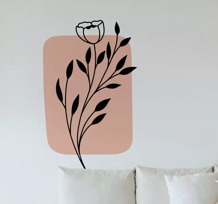 Wall sticker stylish floral accent - TenStickers