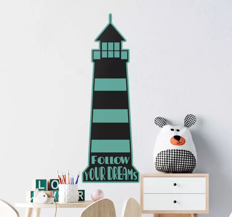 Wall stickers quotes lighthouse dream guidance - TenStickers