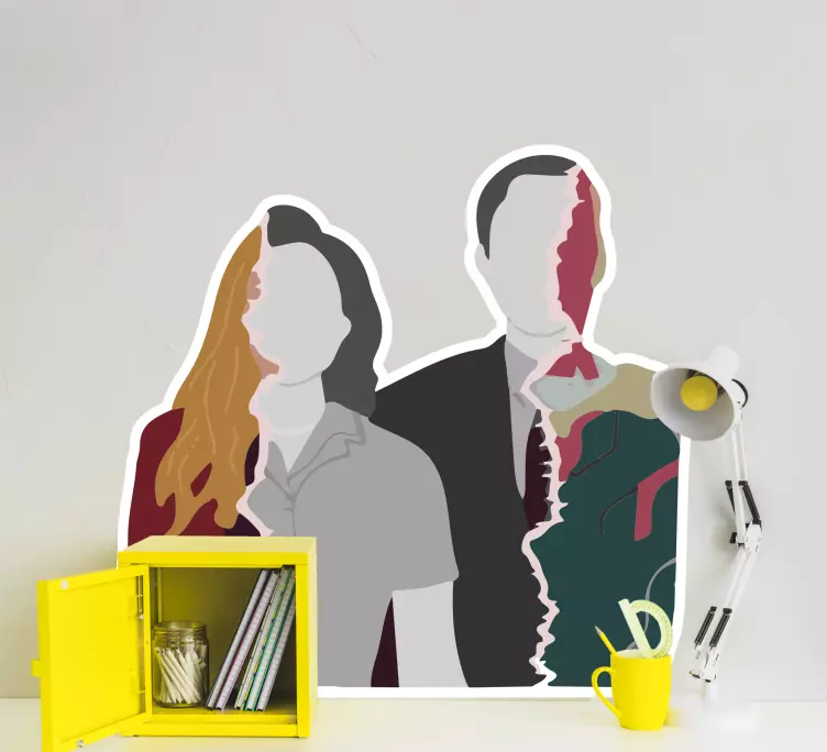 Wanda vision silhouette wall sticker - TenStickers