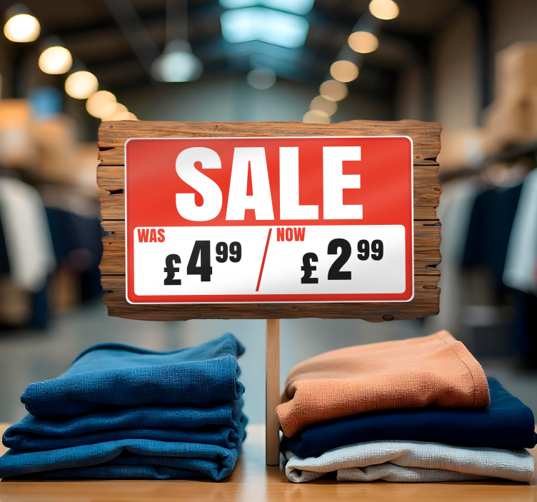 Was/Now Roll sales sticker - TenStickers