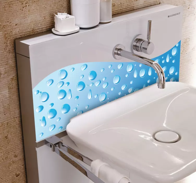 Water Condensation Bathroom Sticker - TenStickers