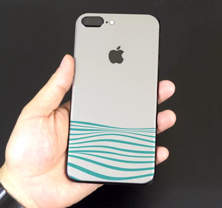 Waves Concept iPhone sticker - TenStickers