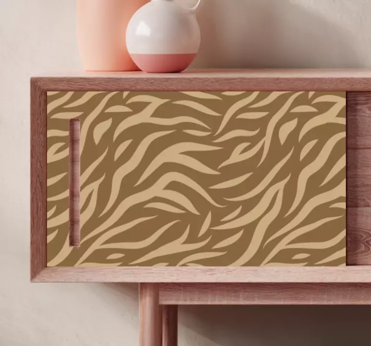 Wavy Natural Pattern decoration wall sticker - TenStickers